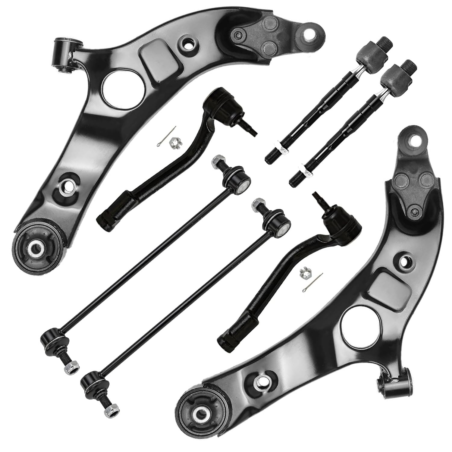Detroit Axle - 8pc Front End Control Arms Kit for Hyundai 15-18 Santa Fe