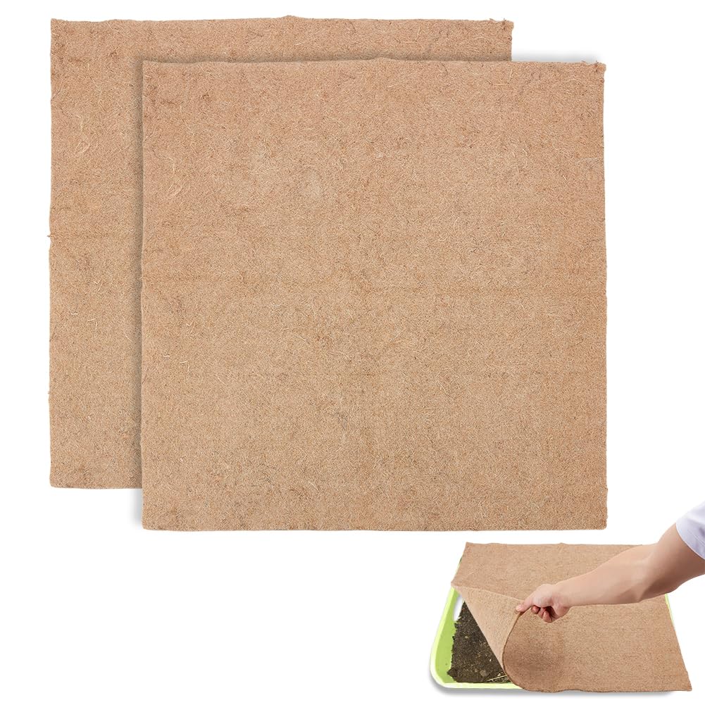 OLYCRAFT 2pcs Worm Blanket 60x60cm Worm Bin Blanket Worms Composting Blankets Jute Fiber Compost Bin Blankets Biodegradable Worms Farm Accessories for Compost Bins Farms Planter Garden Decoration