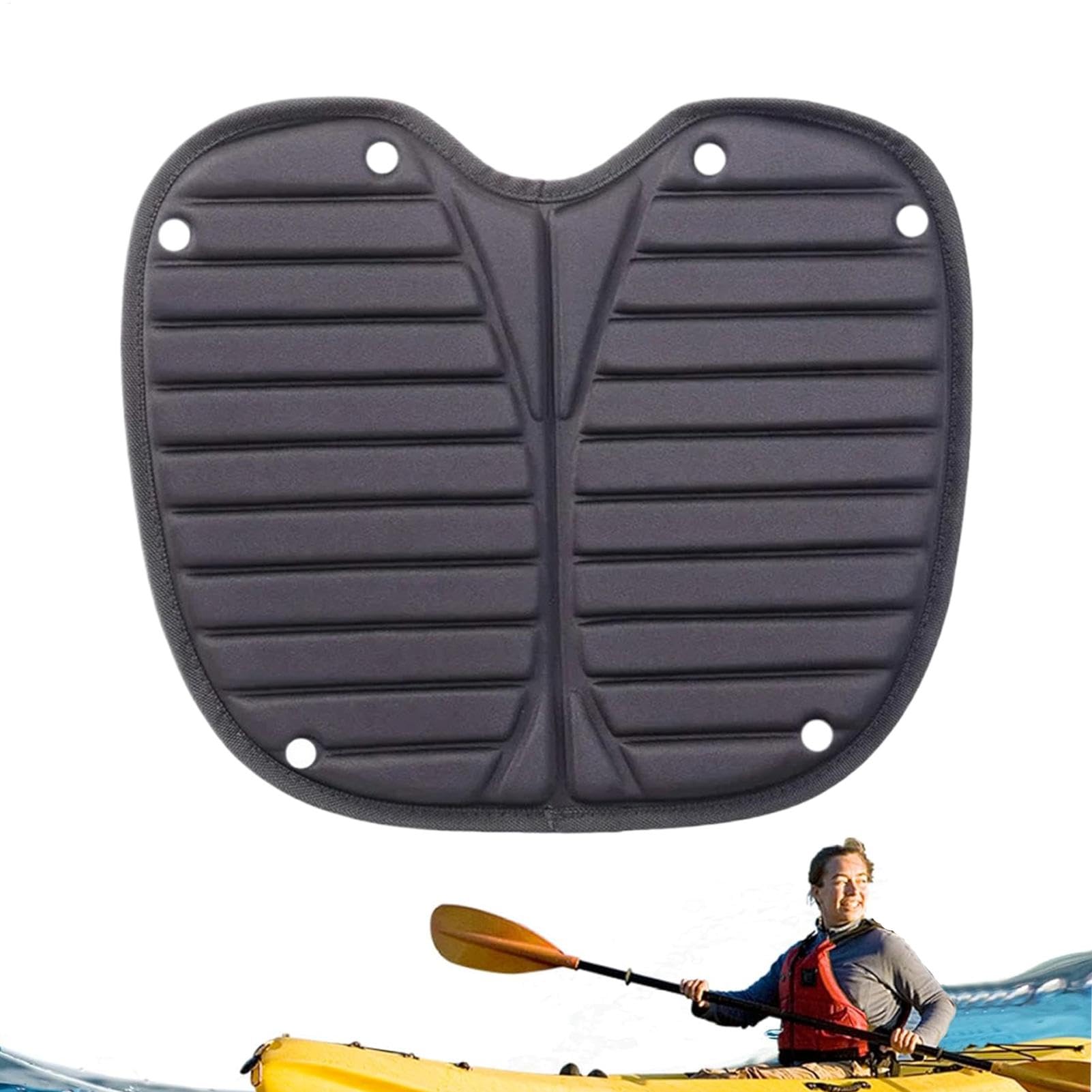 Generico Cuscino per sedili in kayak, cuscinetto di sedile in kayak,Sedile cuscino Eva Anti-Slip Kayak - Strumenti esterni impermeabili, per barche, sostituzione della sedia rimovibile per all'aperto