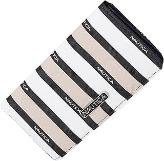Nautica Seaside Slim Womens Wallet RFID Blocking Credit Card Holder, Coin Purse, Checkbook Organizer Clutch, Small Vegan Leather Wallet for Travel, Multi Stripe