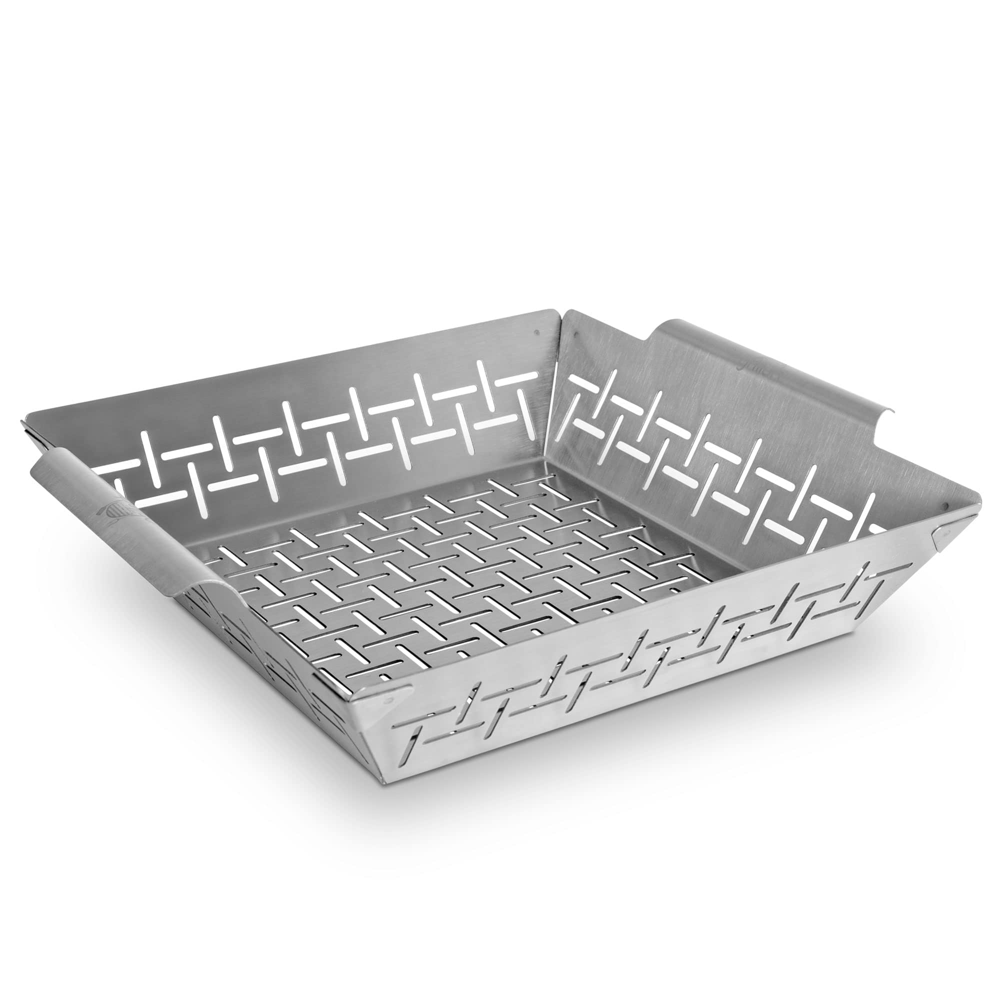 grillart® Premium XL - Cestino per barbecue in acciaio inox, utilizzabile come cestino per verdure, per pesce e griglia; utilizzabile universalmente e particolarmente durevole per il barbecue,
