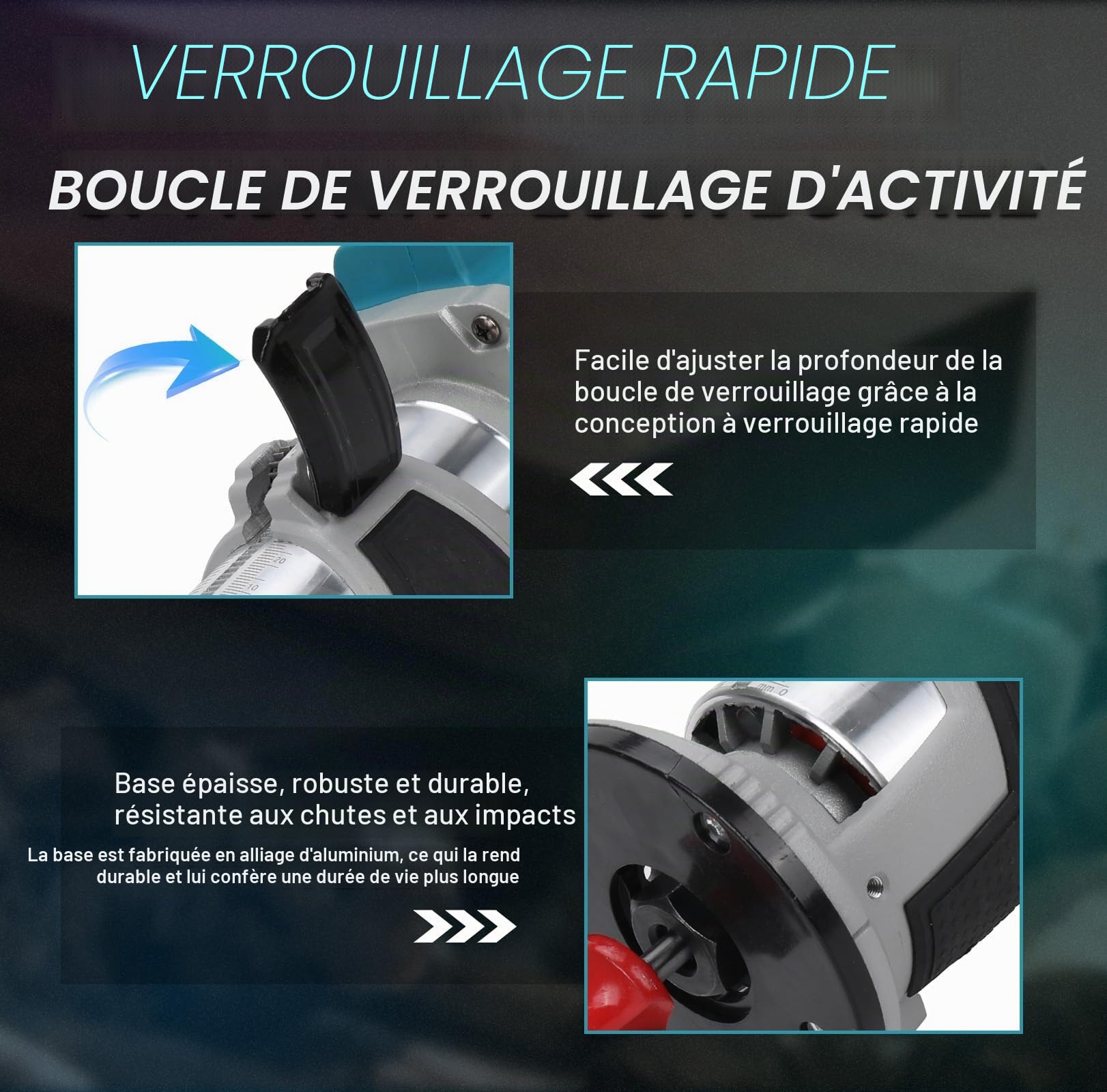 WingFly Affleureuse Défonceuse, Affleureuse Sans Fil pour Makita 18 V