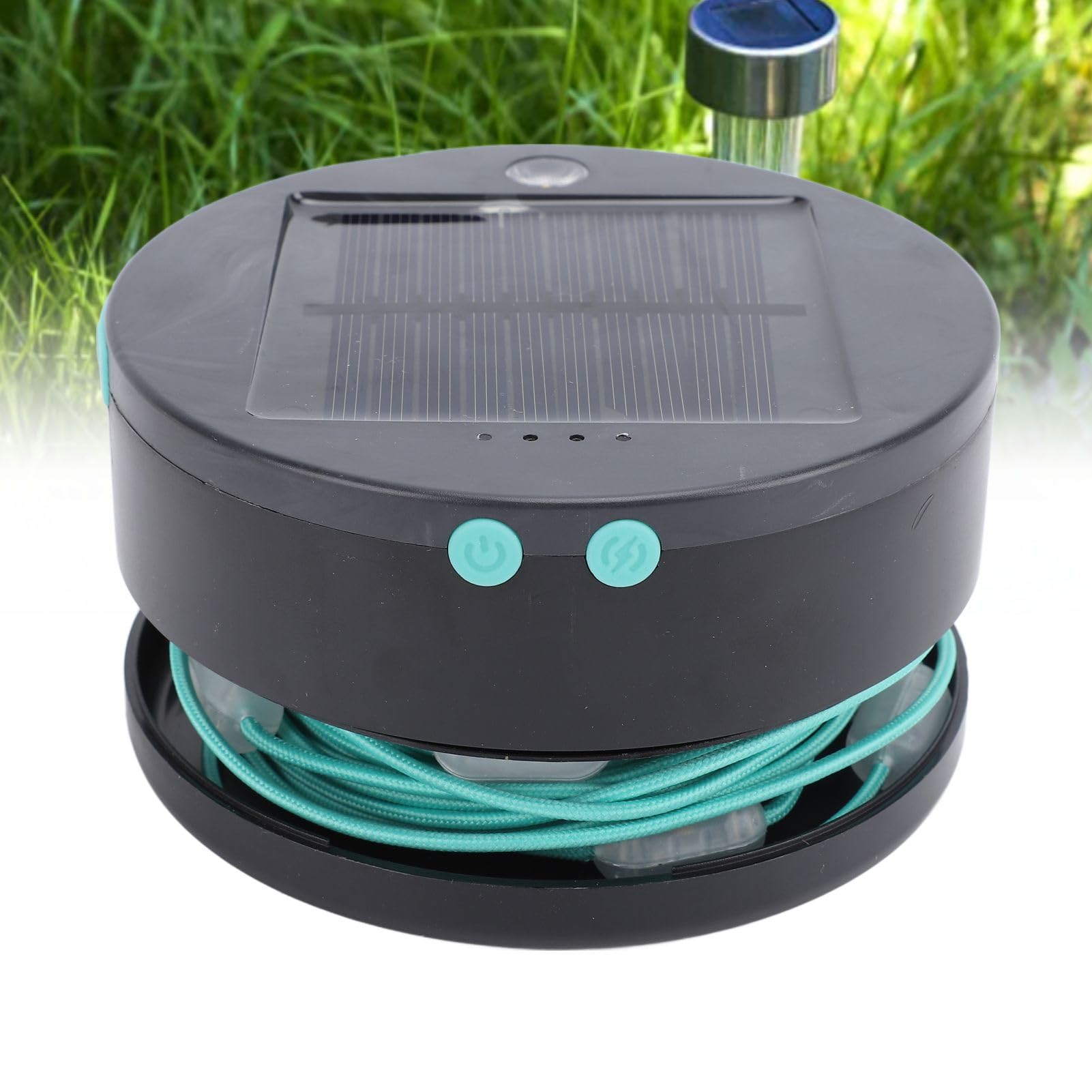 Goshyda Solar-Lichterkette, Camping, Wiederaufladbar, USB-LED-Lampe, Wasserbeständig, für Terrasse, Hof, Garten, Dekoration Im Freien