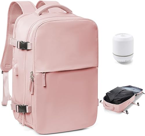 VECAVE Mochila de viaje para laptop, mochila aprobada para vuelos,Mochila deportiva para universidad casual, N-yywhite-2