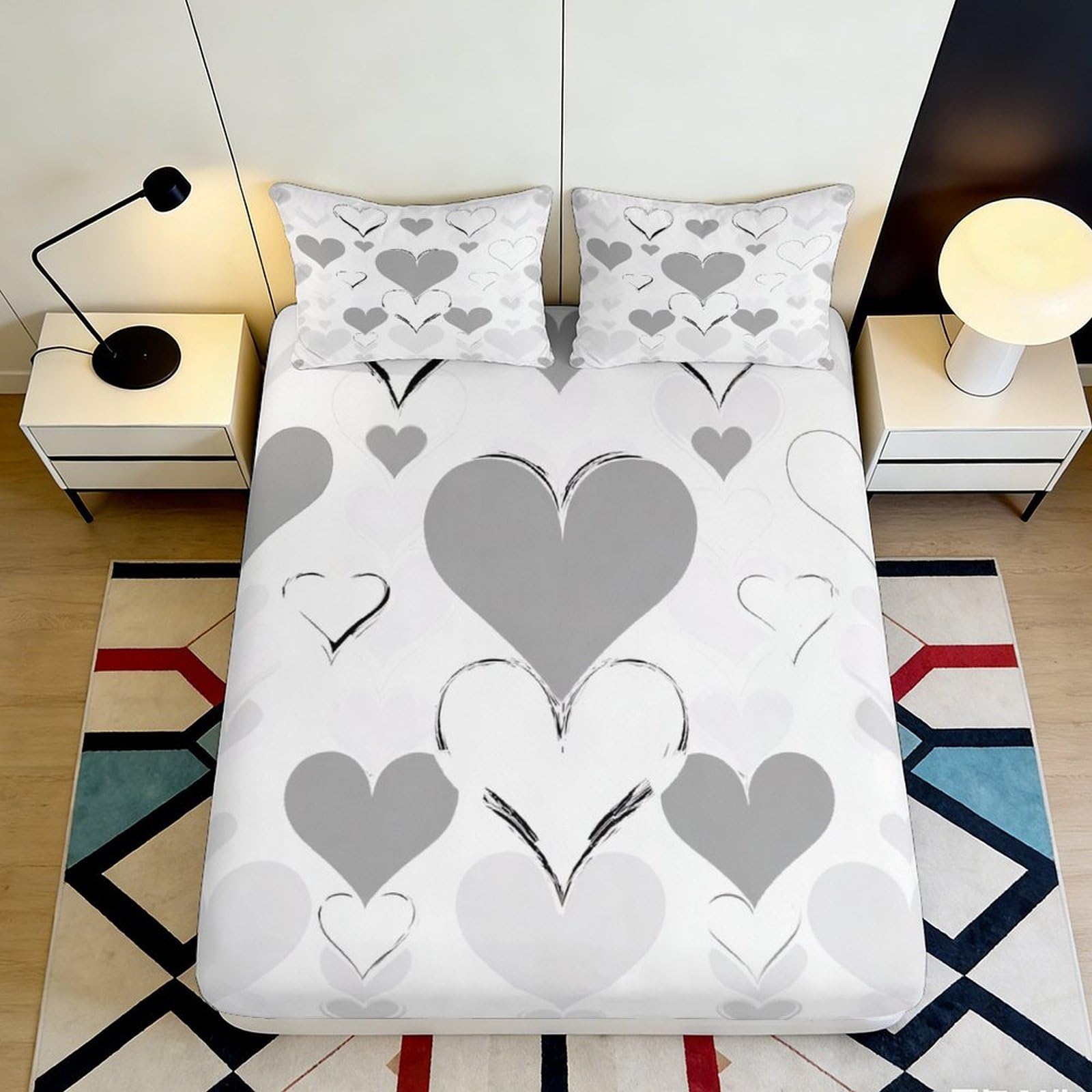 3D Printed Dinosaur Fitted Sheet Microfiber Deep Pocket Non-Slip Bedroom Bedding Dinosaur Mattress Fitted Cover Washable Full Wrap 180x200x25cm