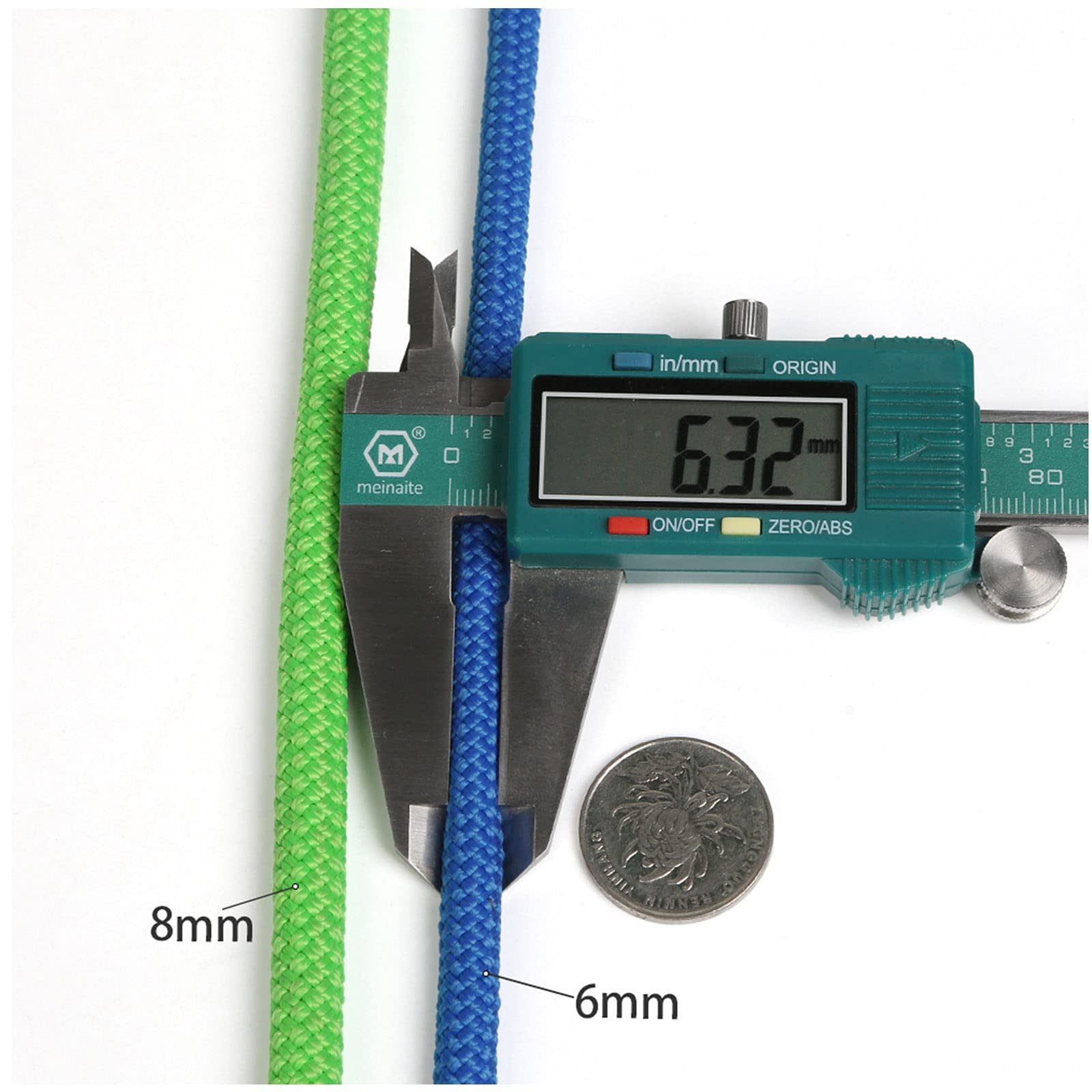 Cuerda de escalada Cuerda naranja Cuerda de seguridad, Cuerda de nylon trenzada de 6 mm, Para usos al aire libre Supervivencia de emergencia, Camping Caza Pesca Escape, Equipo de rescate con