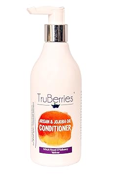TruBerries Argan & Jojoba Oil Hair Conditioner with Witch Hazel, Mulberry and Vetiver Extracts | Frizz Free Hair | Sulphate and Paraben Free