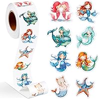 Vista 8 de 1 rollo de calcomanías de dinosaurio de animales, recompensa, suministros de oficina, incentivos, animales, calcomanías de fiesta de Navidad, 500