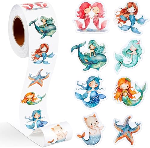 Miniatura 8 de 1 rollo de calcomanías de dinosaurio de animales, recompensa, suministros de oficina, incentivos, animales, calcomanías de fiesta de Navidad, 500