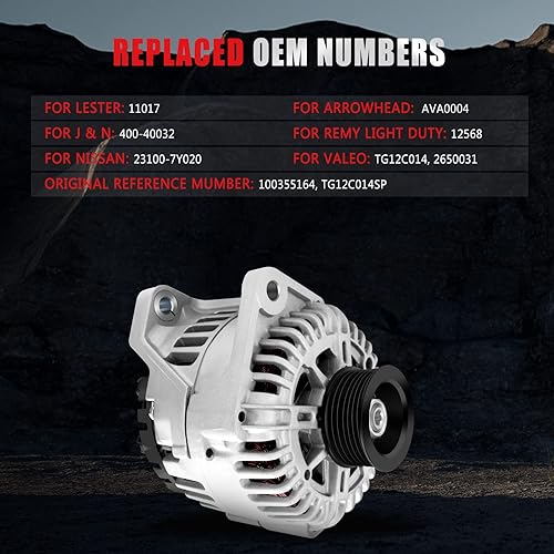 Miniatura 3 de Reemplazo de alternador para Maxima 3.5L 2004-2008 OEM # AVA0004 400-40032 2650031