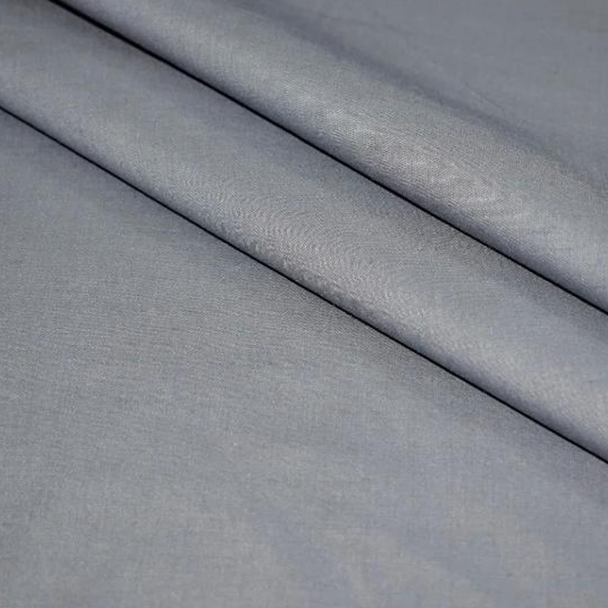 Plain Colour Polycotton Fabric 44" Wide by JRI®(Silver, 2 Meter) - (Same Day Dispatch) — image 1