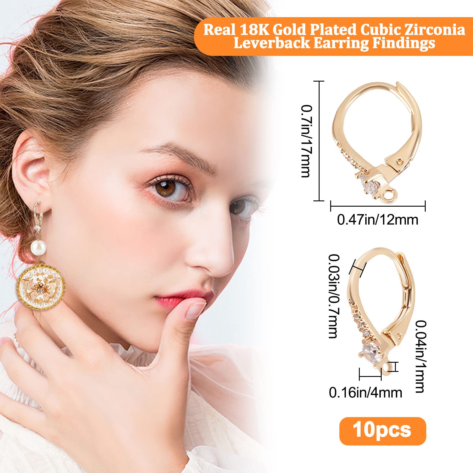 Beebeecraft 1 Boîte De 10 Fermoirs En S Plaqués Or 24 Carats