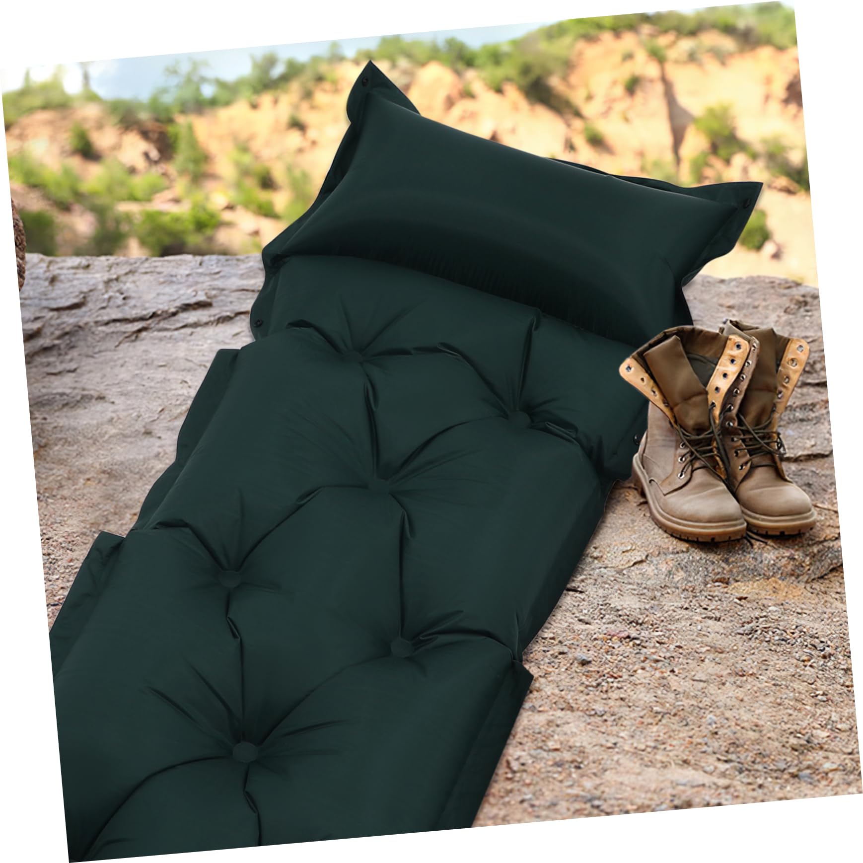 KICHOUSE Inflatable Sleeping Pad for Camping Automatic Inflation Bed Large Size Pillow Portable for Adults