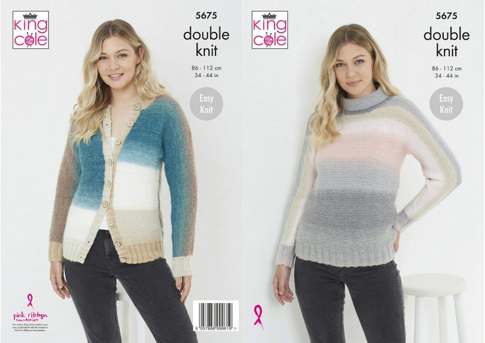 King Cole DK LADY'S JUMPER AND CARDIGAN 5675