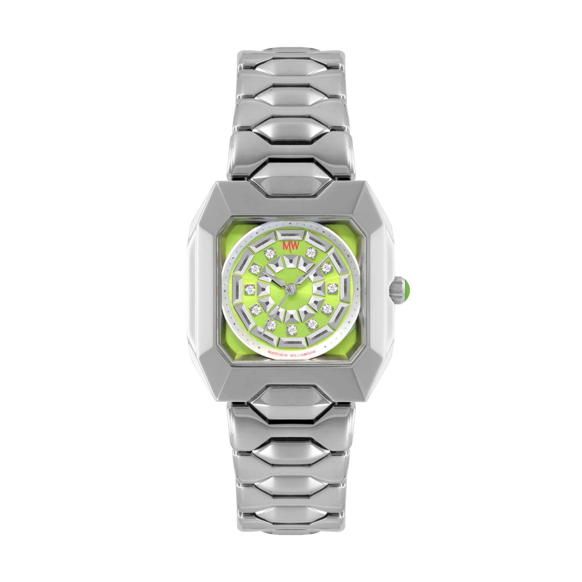 Matthew Williamson Women's Quartz Watch with Blue Dial Analogue Display and Gold Plated Stainless Steel Bracelet LBM33002/05