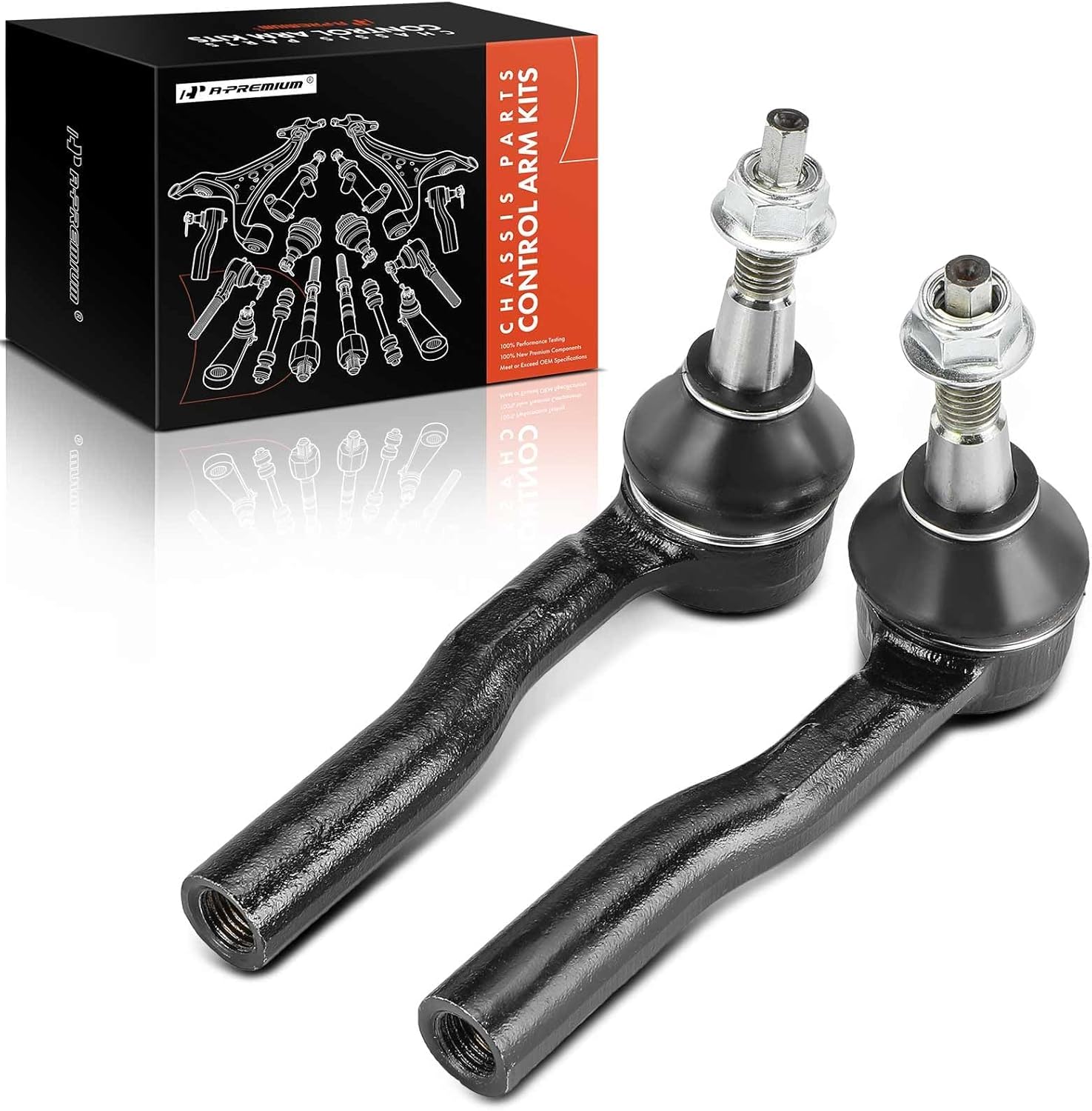 A-Premium 2 x Front Outer Tie Rod Ends, Compatible with Chevrolet Cruze 2016-2019, Volt 2016-2019