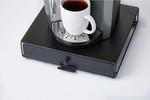 Miniatura 9 de Nifty Rolling Coffee Pod Drawer – Black Finish, Compatible with K-Cups, 36 Pod Pack Holder, Compact Under Coffee Pot Storage Drawer, Slim Home