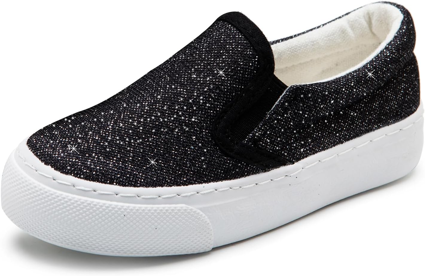 Toandon Toddler Girls Kids Sparkle Slip On Sneakers Loafers Age 2-10