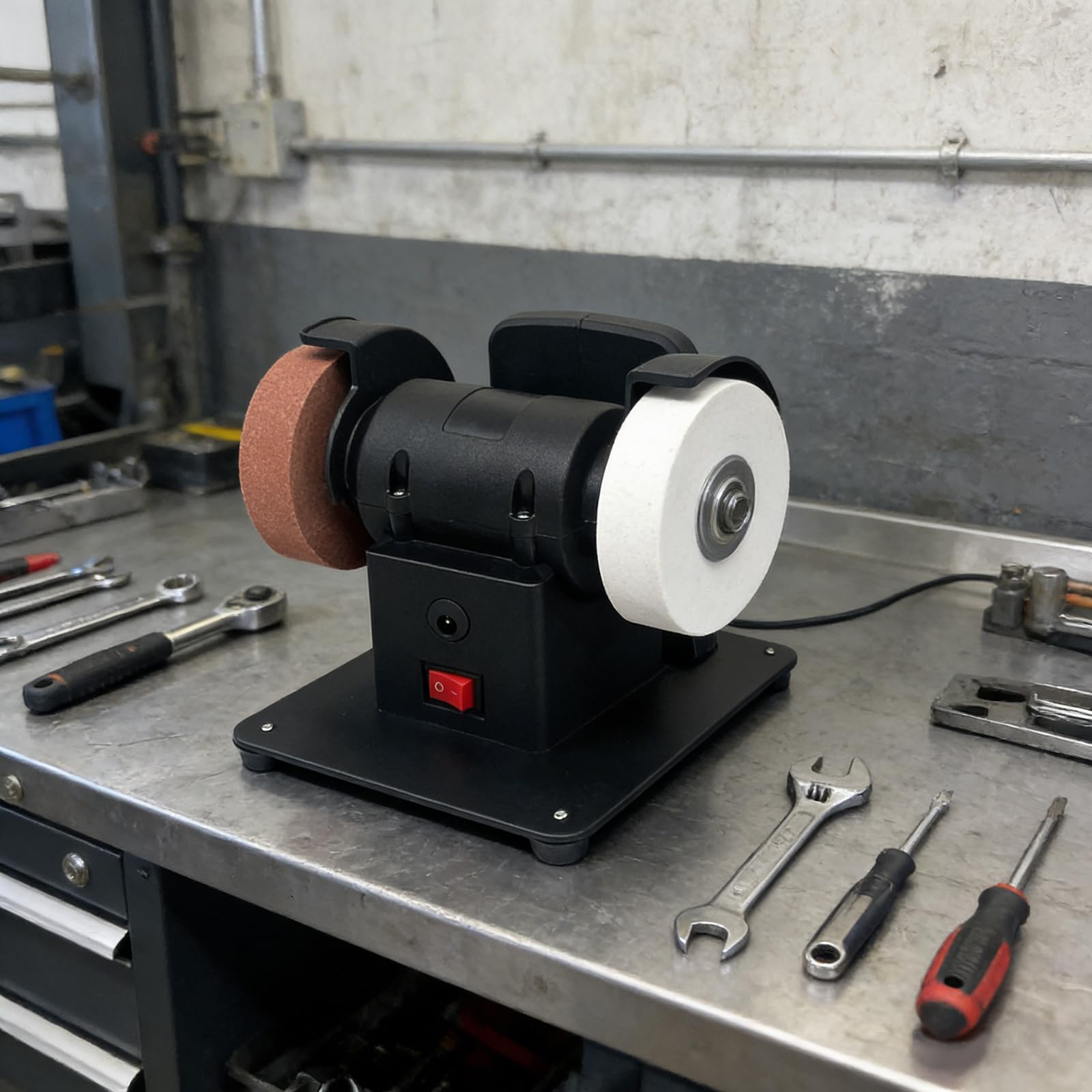 Smerigliatrice da banco con 2 per smerigliatrice a batteria da 18 V con opzione a due ruote e macchina per la macinazione leggera piccola