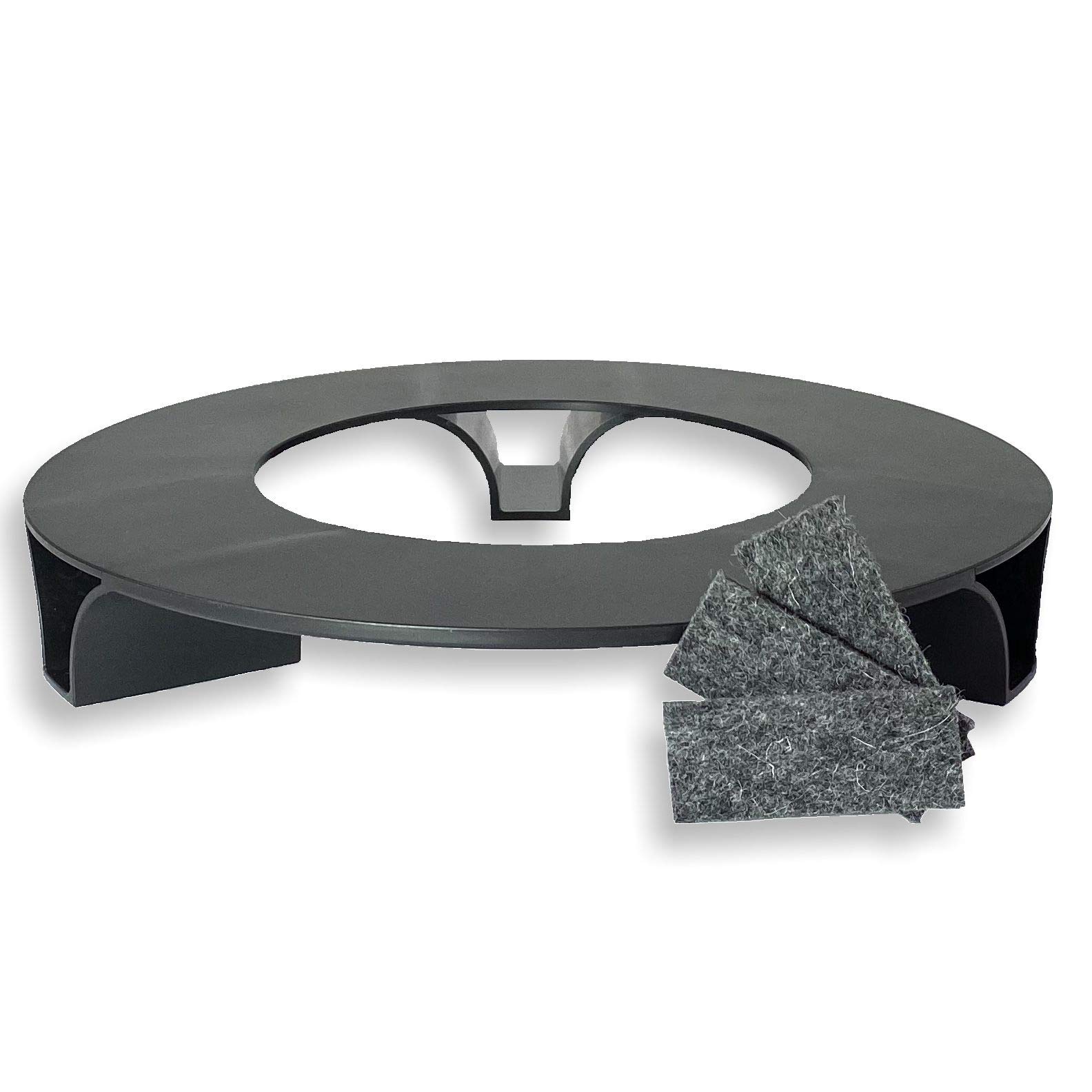 thumbnail: Terraced® Bloempot Onderzetter Met Viltdoppen - Zwart, Rond Ø 27 Cm - Gemaakt Van Gerecycled Plastic - Made In Germany