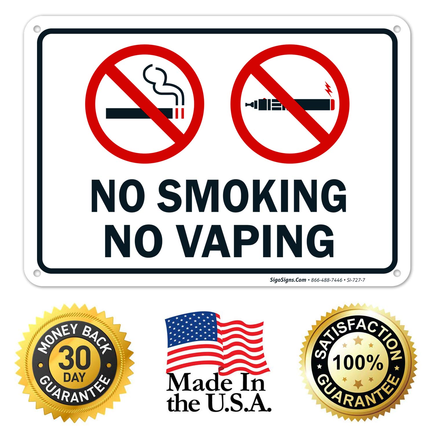 Vertical Sign - No Smoking Within 8 Feet Of Building Entrance