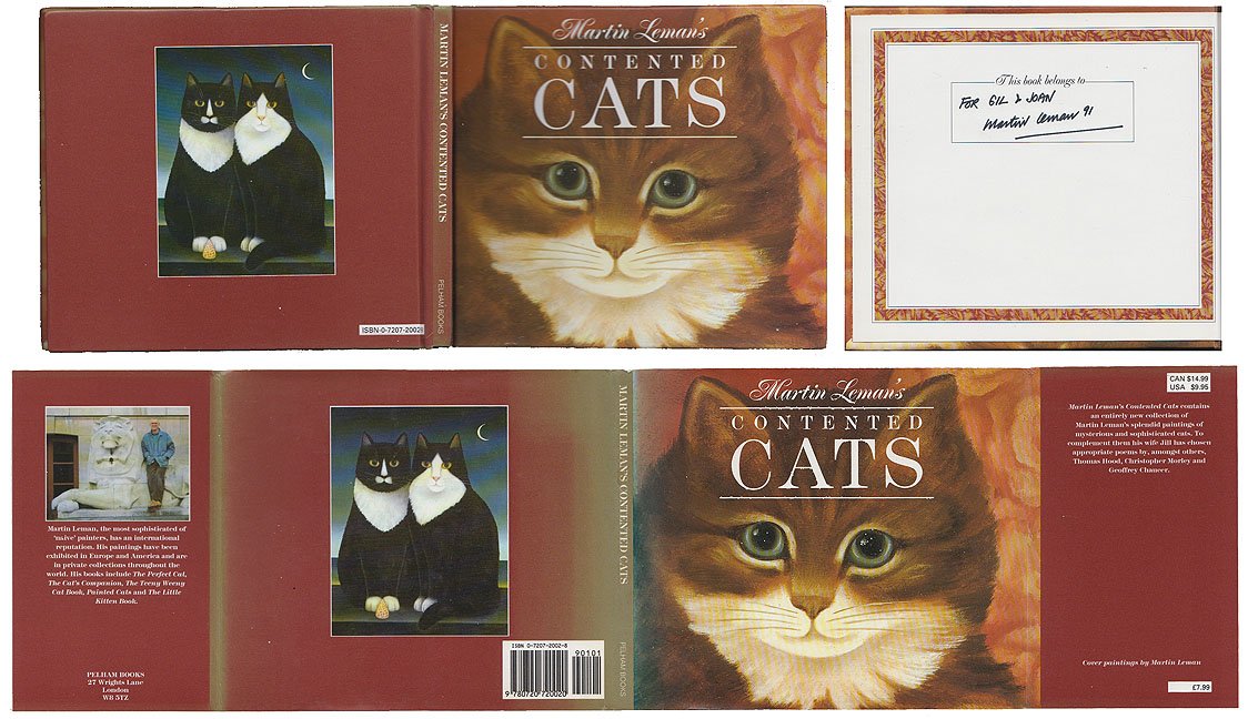その他 MARTIN LEMAN'S CATS Vintage Martin Leman's Cats Ready to Frame Reproduction