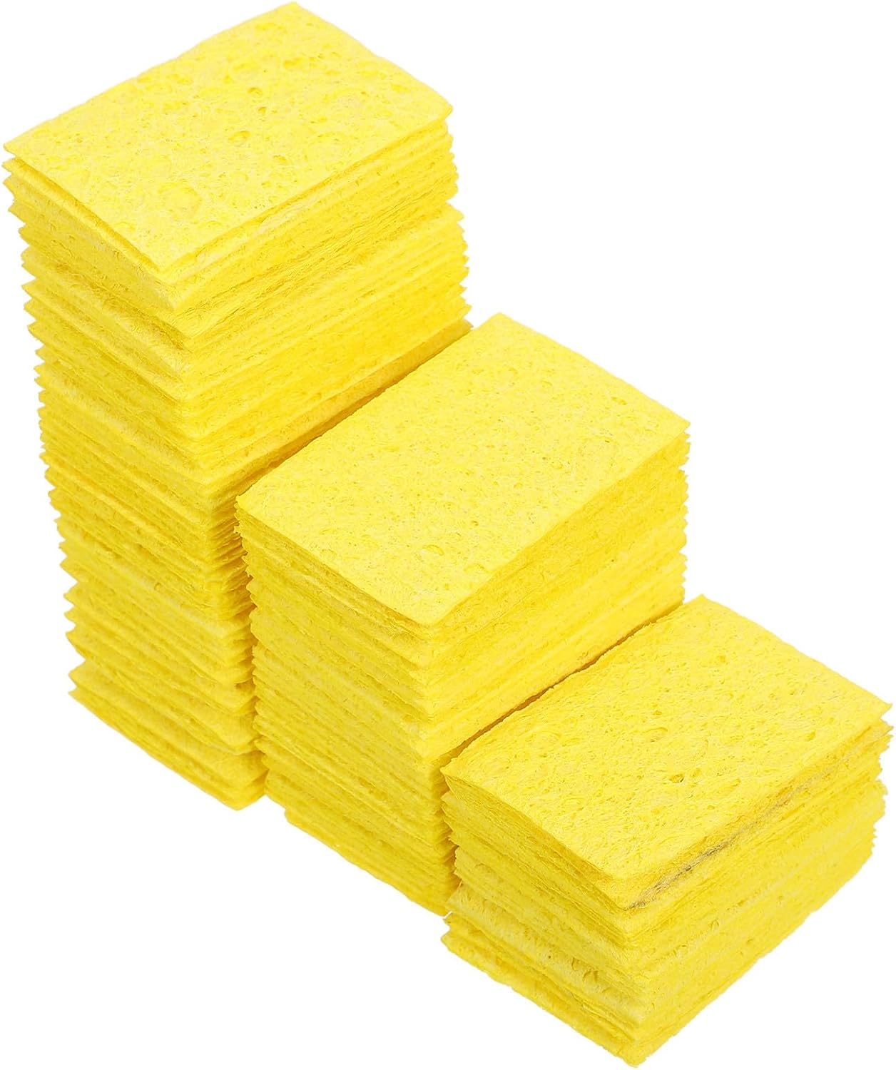 100pcs Yellow Soldering Iron Tip Cleaner Sponge for Soldering Stations