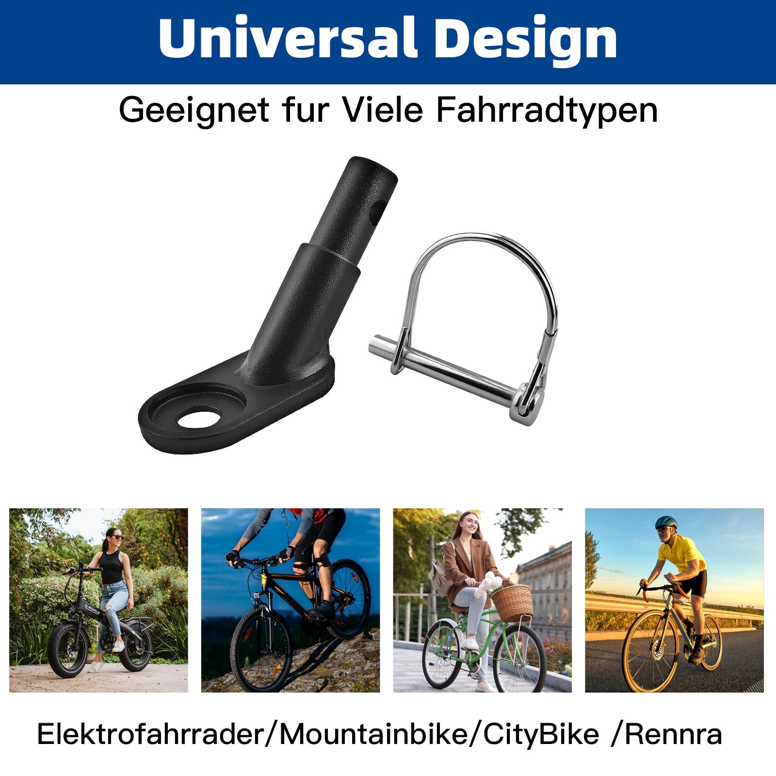 Adaptateur universel d'attelage de remorque de vélo pour chien et poussette