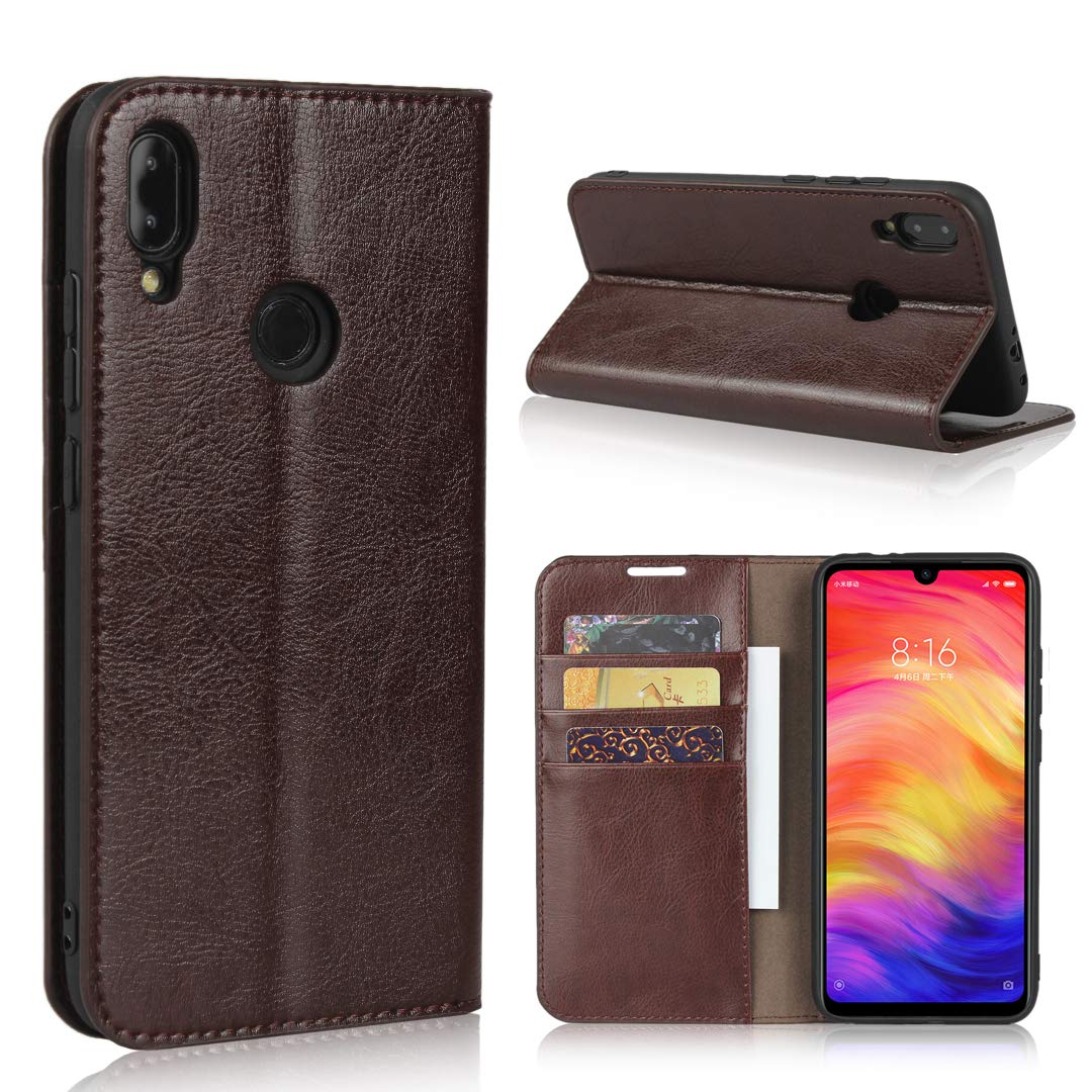 Copmob Xiaomi Mi Max 3 Case,[Kickstand/Function] [Card Slots/Money Pouch] [Drop Resistance],Flip Wallet Leather Case for Xiaomi Max 3 - Dark Brown