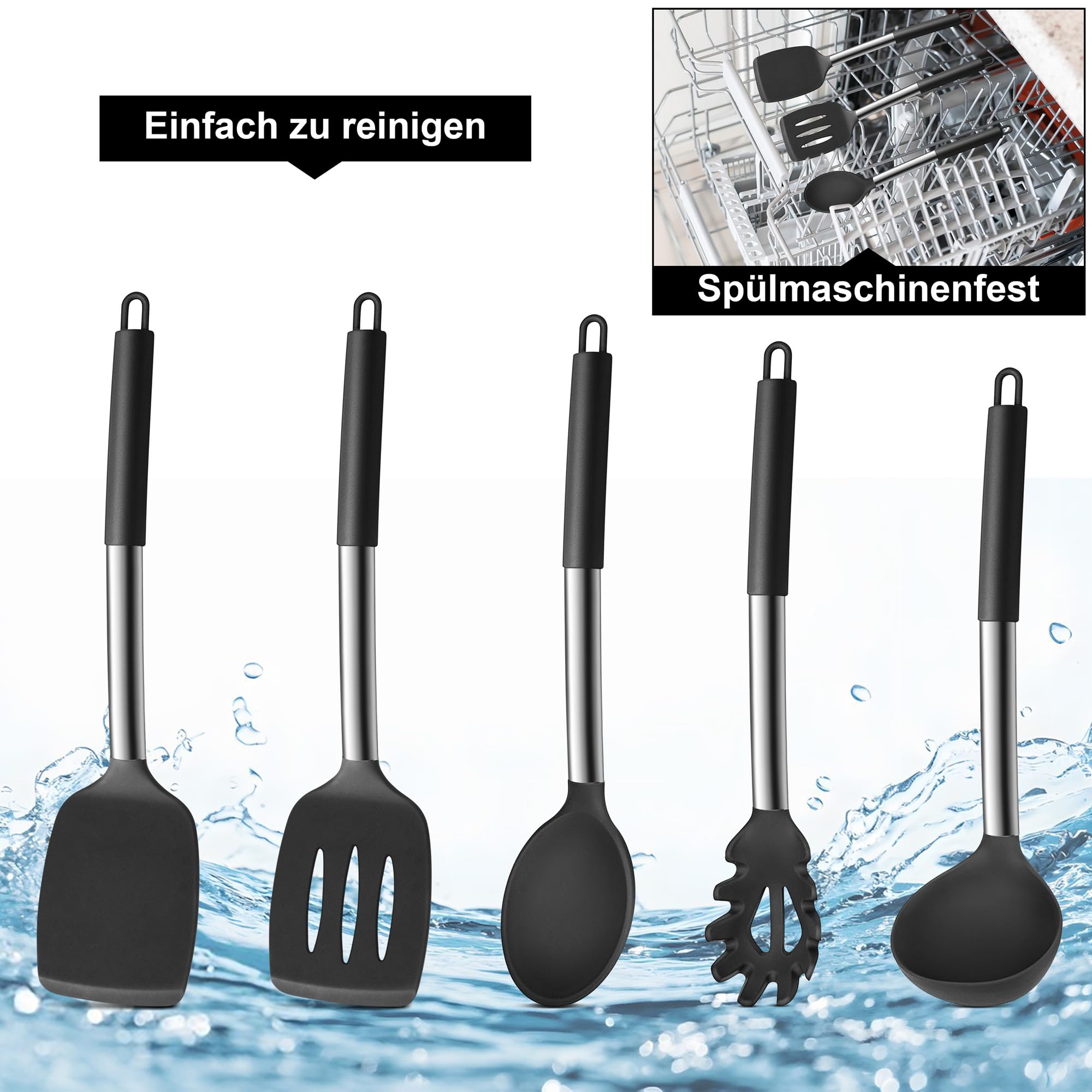 Herogo Set di utensili da cucina (nero)