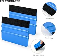 Vista 2 de Gomake El kit de herramientas de película de vinilo para ventana de vehículo incluye escobilla de fieltro de 4 pulgadas, cuchillo y cuchillas