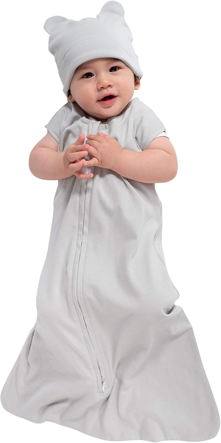 Cuddle Club Baby Sleep Sack - 100% Cotton - Infant Wearable Blanket Newborn Swaddle Sleepbag & Hat