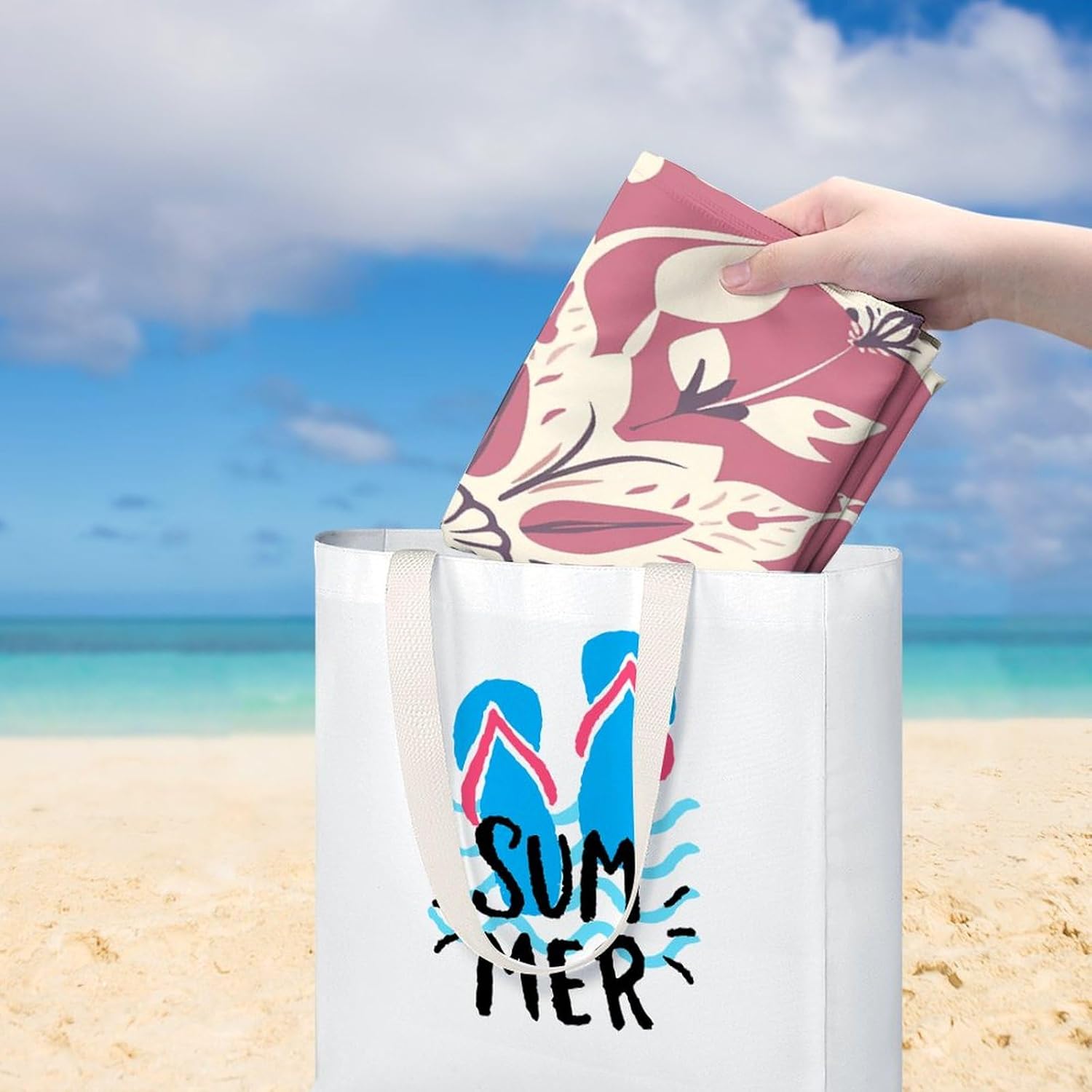 Swimming Towel, Classic Flower Pattern Printed Fashion Towel,Portable Towel,Durable Towel