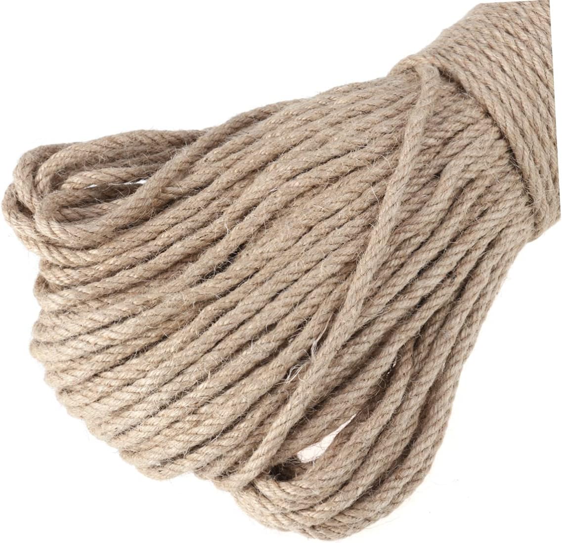 OSALADI 100m Twisted Jute Cord String Natural Twine for Arts Decorations Gardening DIY Projects