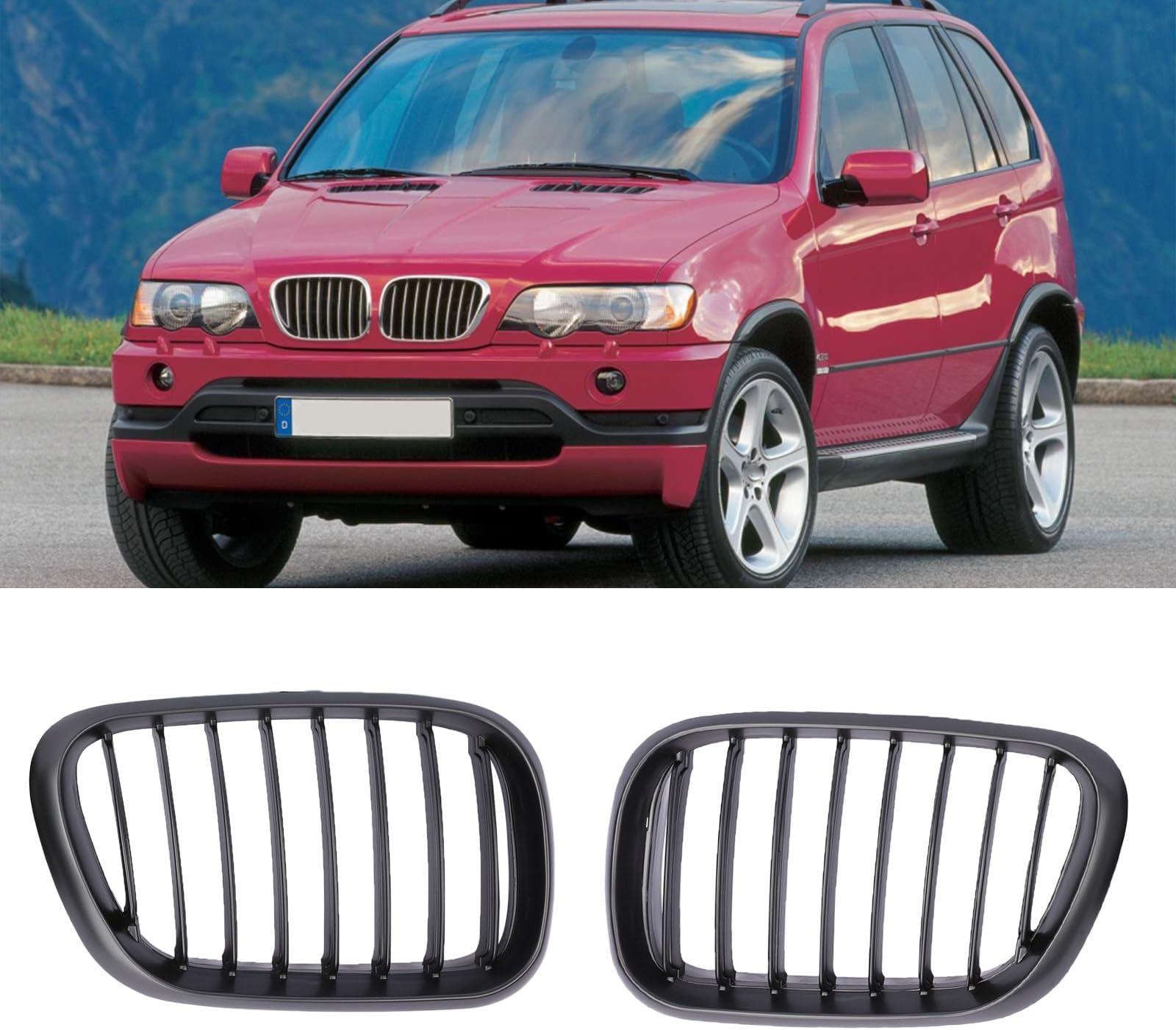 Amazon.com: HOUGEET Front Bumper Grille Grill Fit for 2000 2001 2002 ...