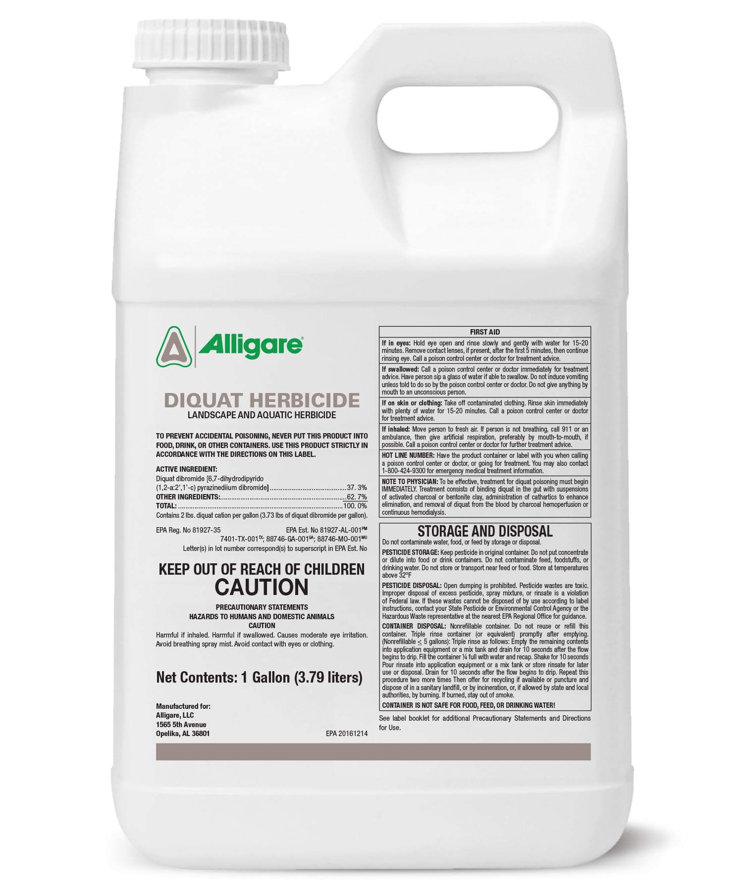 Diquat Aquatic Herbicide (1 Gallon)