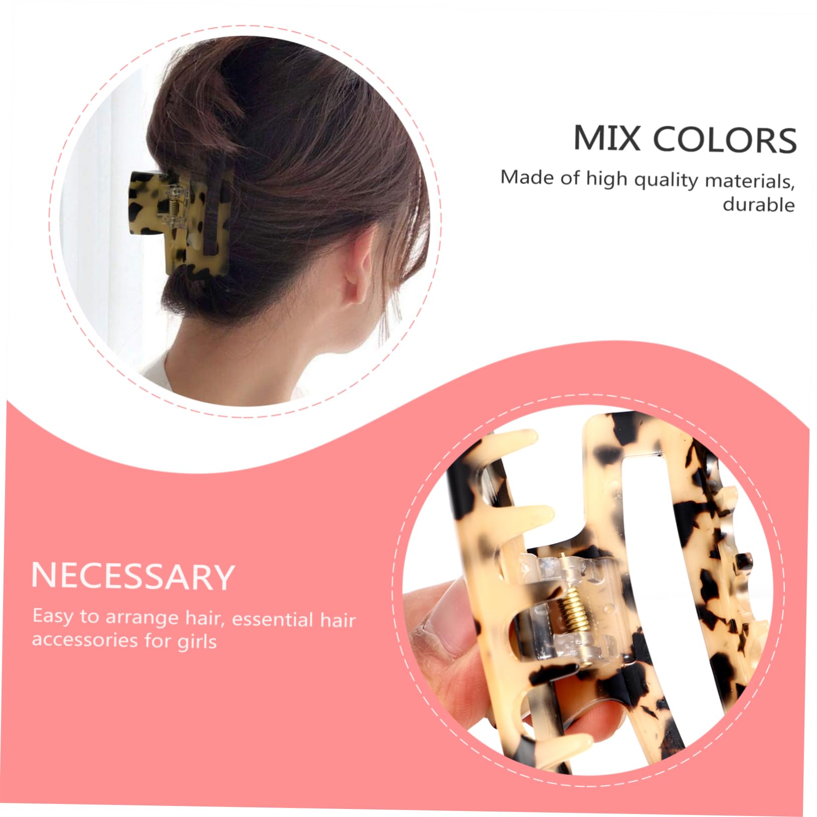 FRCOLOR 12 Stk Greifer Aus Acetat Haarklammer Kralle Groß Haarklemme Französische Haarklammern Haarbananenclips Haarkrallen Für Dünnes Haar Haarspange Acryl Acetatfolie Mädchen Modellieren