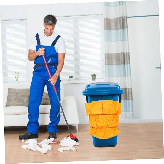 Bolsa de basura de vinilo para contenedores, resistente, con bolsillos para reciclaje y correas fáciles de fijar miniatura 6