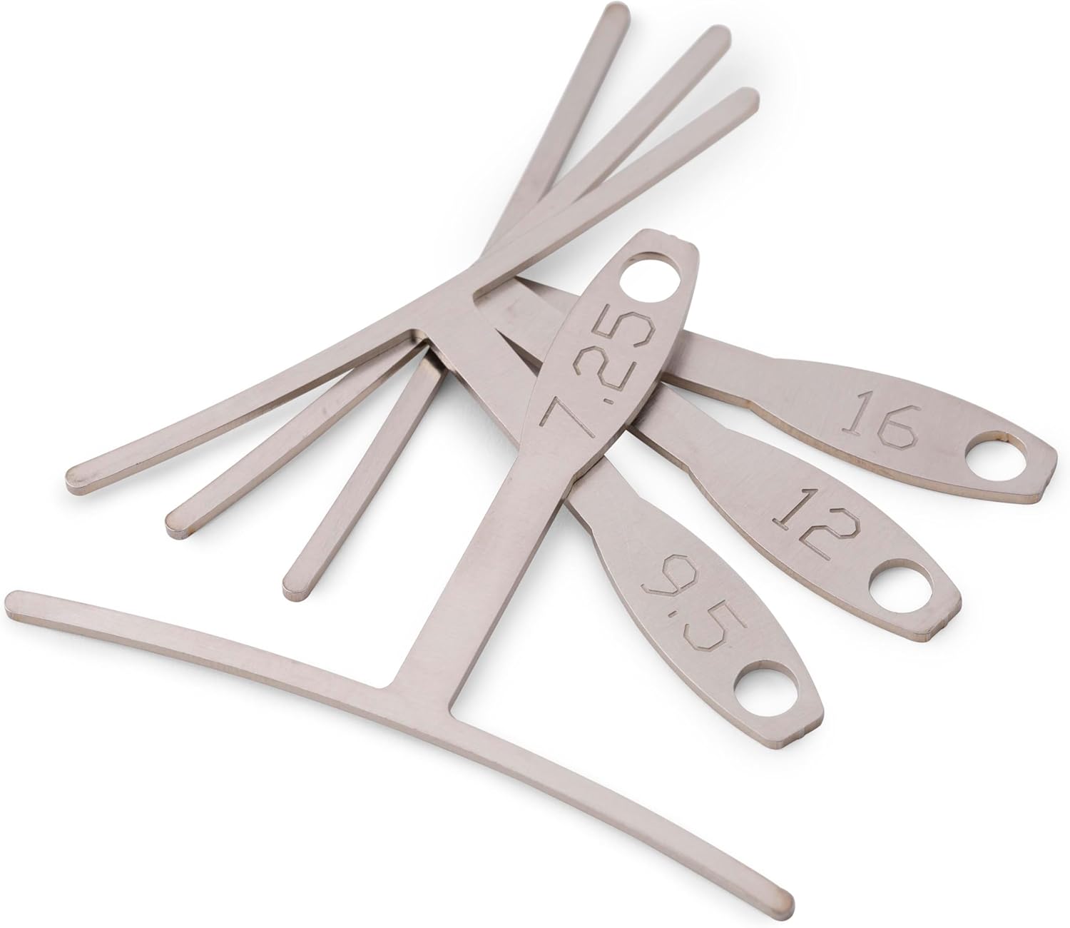 StewMac Understring Radius Gauge Tool, Set of 9, Extra-Wide Width for Bass Guitar Setup