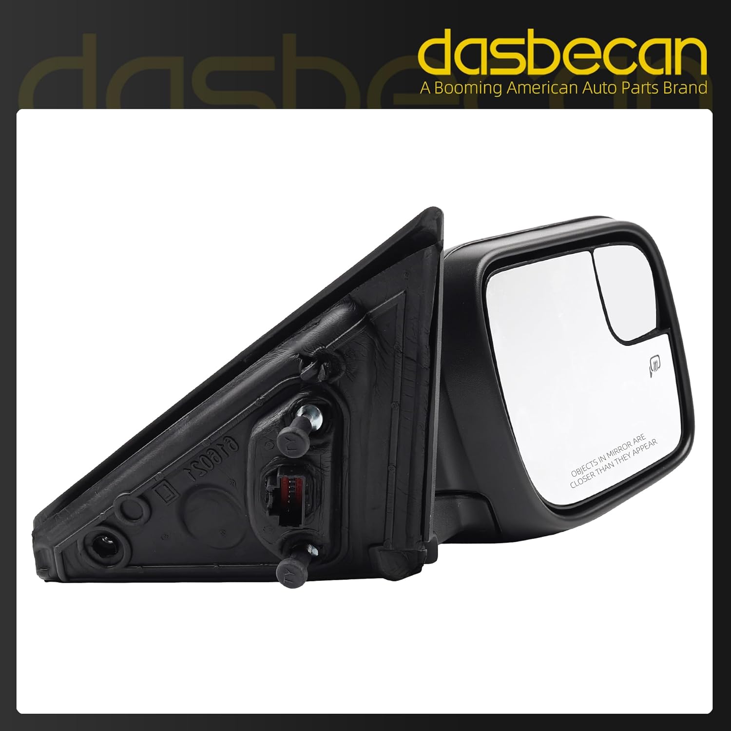 Dasbecan Right Passenger Side Door Mirror Compatible with Ford Explorer 2011-2019 Power Adjusted Glass Heated with Turn Signal Light Puddle Lamp Blind Spot Glass Replaces FO1321554 Black 7Pins