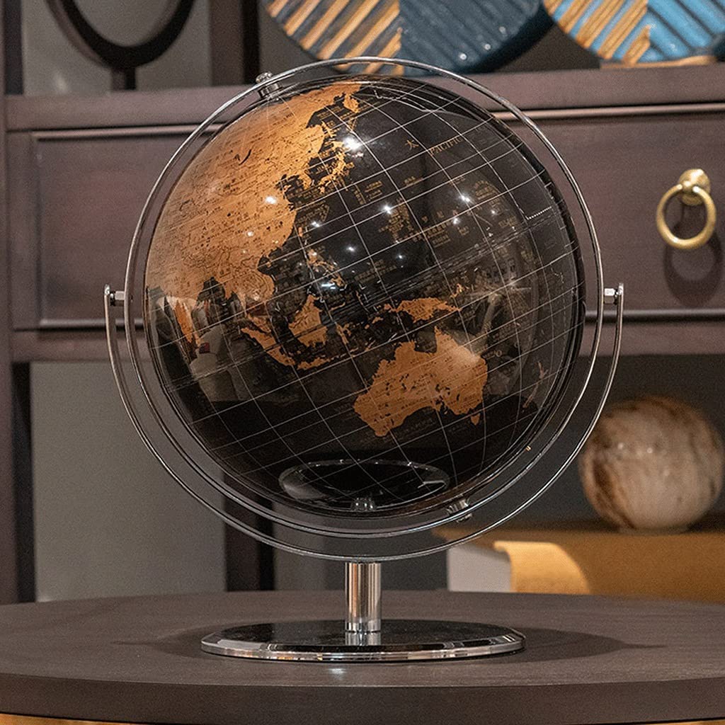 Mappamondo geografico Antico da Tavolo, Girevole a 720°(H)