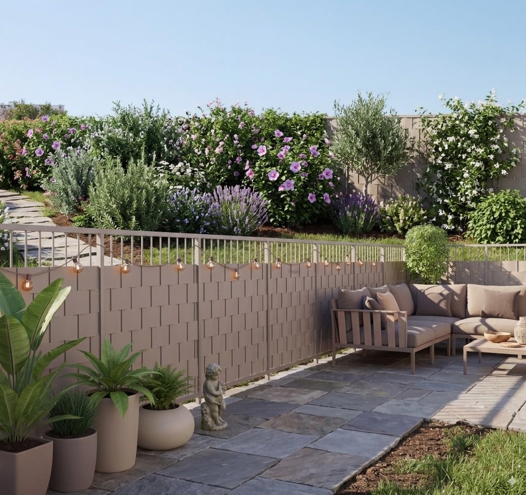 Striscia Banda Frangivista Fasce PVC Rotolo Schermo Privacy Recinzione Balcone Cancello Tortora