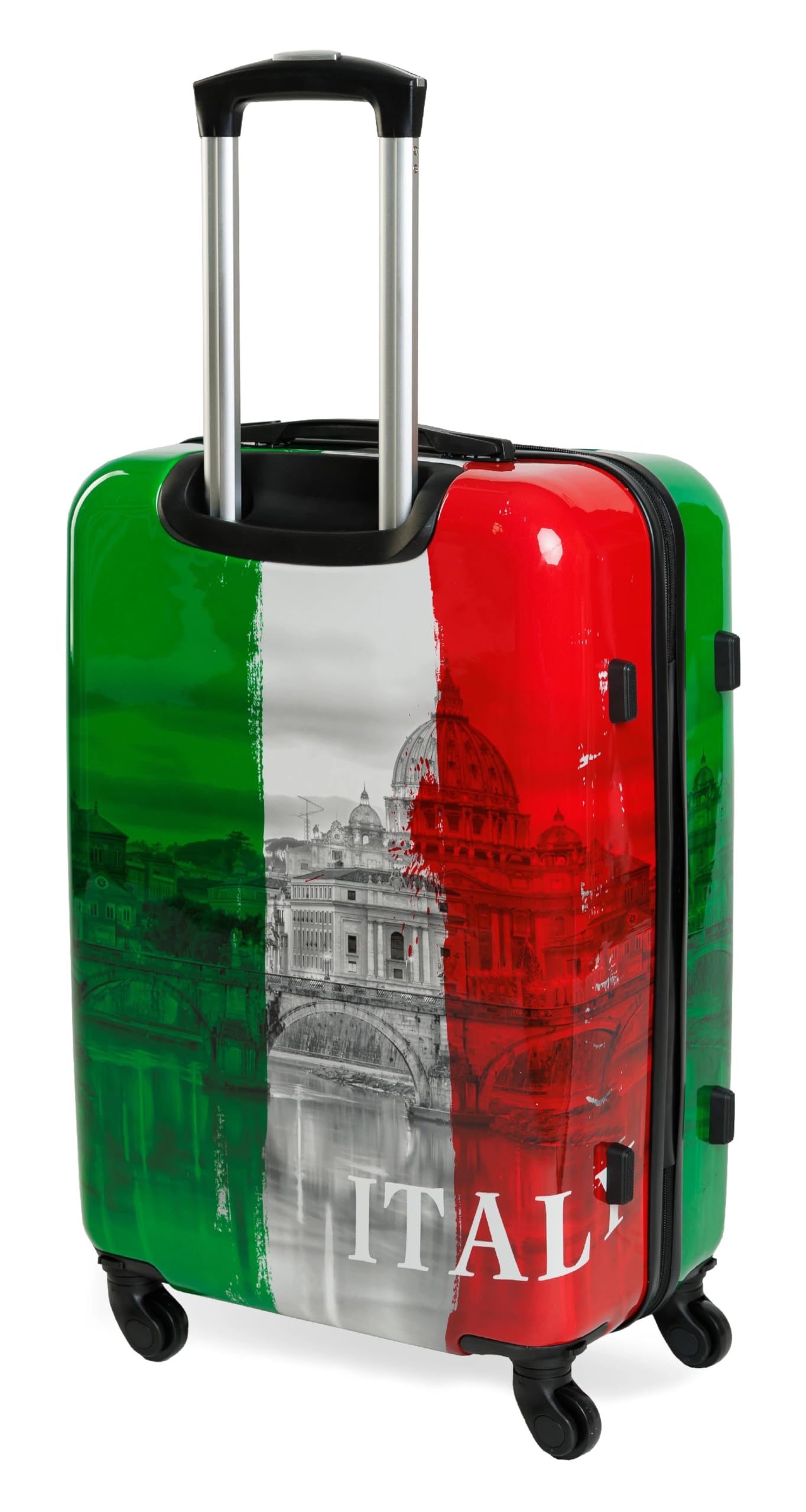 BERTOO Italy XXL Hartschalenkoffer, 99 l, ABS+PC, leichtes Reisegepäck mit 4 abnehmbaren 360°-Rollen, Zahlenschloss, 75 cm