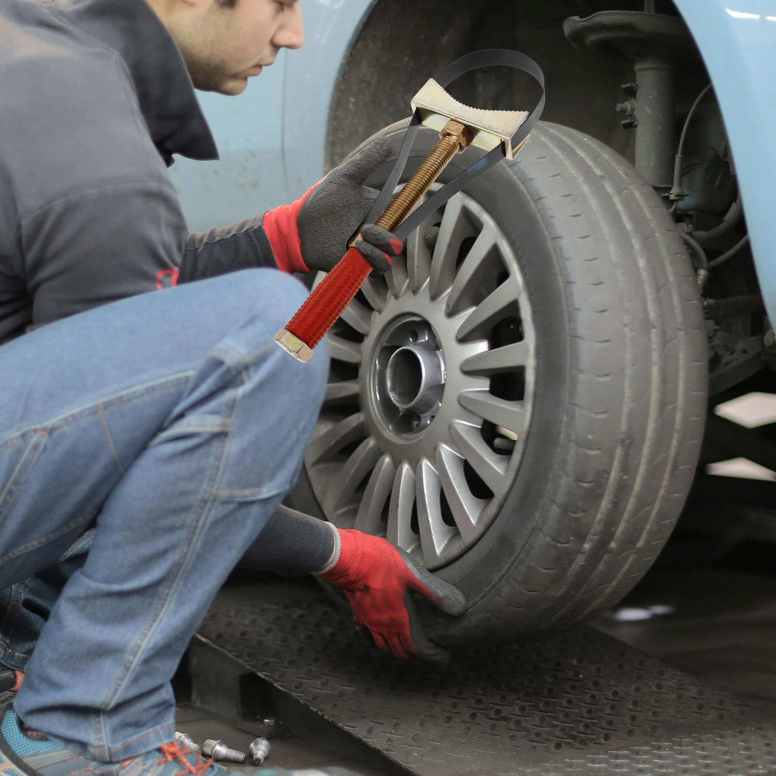 Chiave a Nastro in Acciaio per Filtro Olio Auto Design Multifunzionale e Stabilità Migliorata per Appassionati Fai-da-te e Meccanici