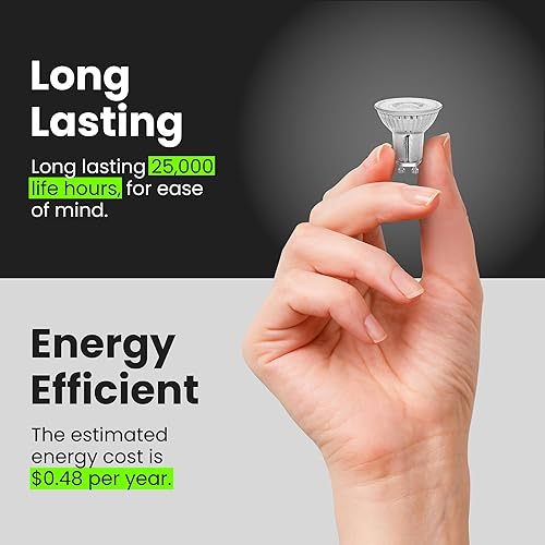 Vista 13 de Feit Electric Bombillas LED MR16 GU10 de 4 W con equivalente a 35 W, regulables, bombillas MR16, 22 años de vida útil, 300 lúmenes, luz diurna