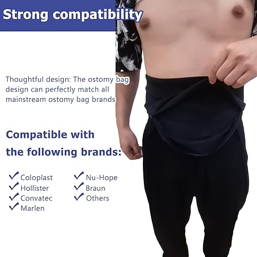 Miniatura 5 de Cinturón de ostomía  Funda para bolsa de ostomía  Envoltura de ostomía para deporte y natación  Cinturones de apoyo de ostomía para hombres y