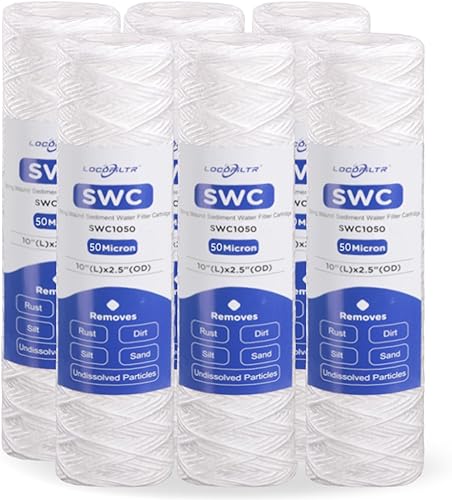 Miniatura 11 de Whole House - Cartucho de filtro de agua para pozo de sedimentos de 5 micrones, 10 x 2.5 pulgadas, repuesto para W5W, WHKF-WHSW, RS5-DS, RS2-DS,