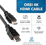 OREI 6FT HDMI Cable 10-Pack – High-Speed HDMI Cable for 4K, 3D, Ethernet, ARC, and 1080p – Compatible with Roku, Blu-ray, Xbox, PS3