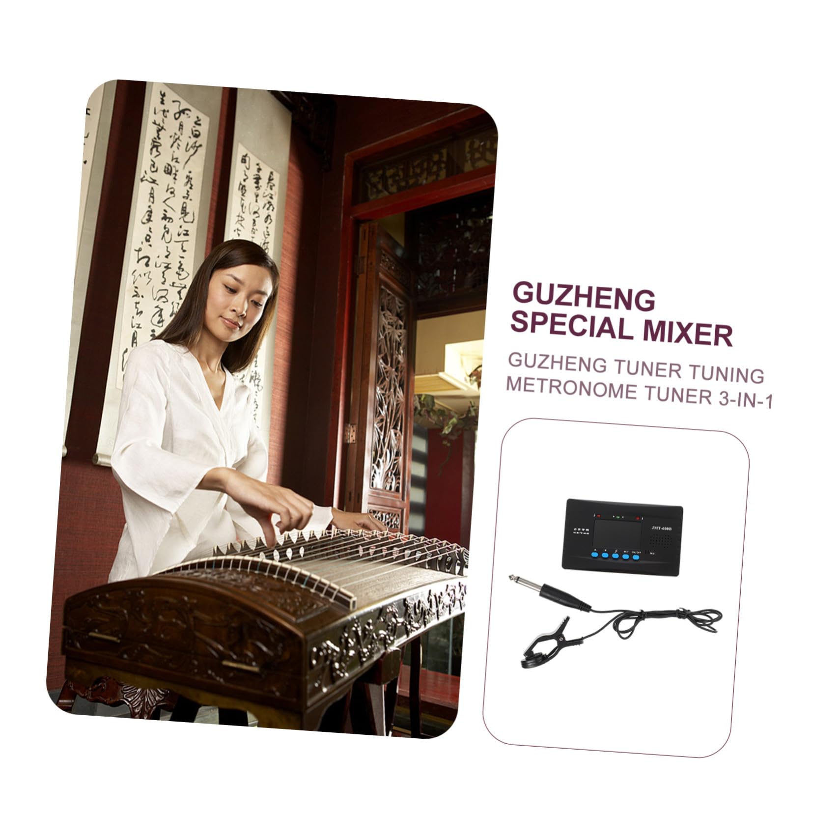 HEMOTON 2 Juegos Sintonizador Guzheng Accesorio De Afinación Guzheng Sintonizador De Ukelele Con Clip Sintonizador Yueqin Afinador De Guitarra Profesional Guitarra Electrica Black Metal