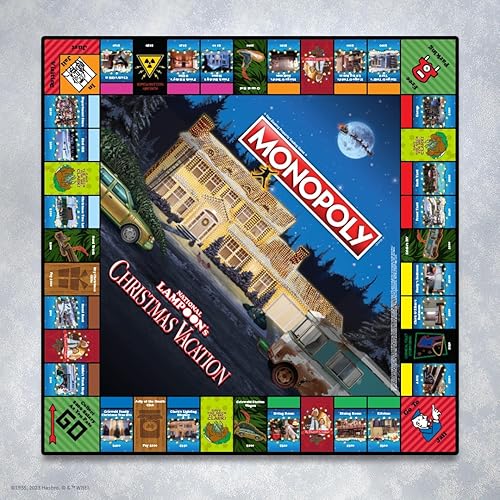 Miniatura 5 de Monopoly National Lampoons Vacaciones de Navidad, con tokens temáticos, ardilla, ponche de huevo, motosierra y más, 2 a 6 jugadores, a partir de 15